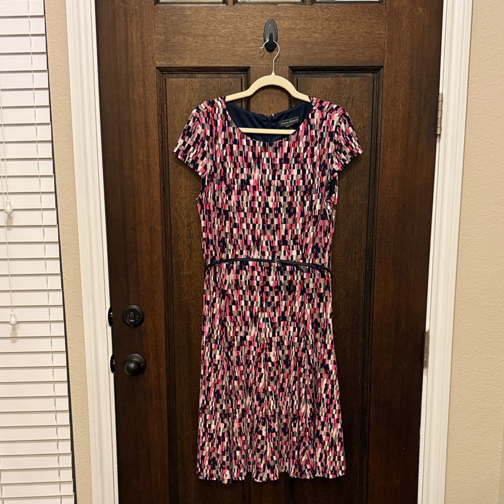 Jessica Howard Pink and Black Midi Dress
